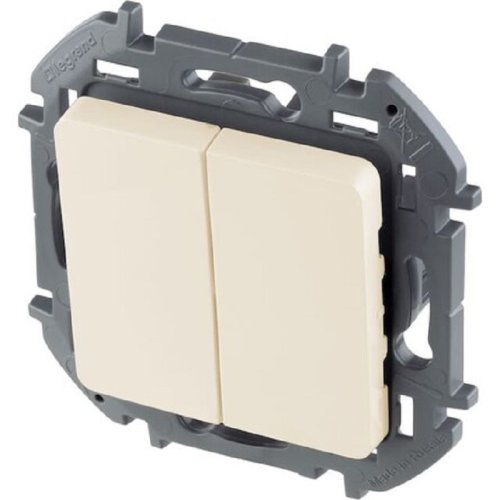 Выключатель без рамки Legrand Inspiria 2-кл. слоновая кость картинка